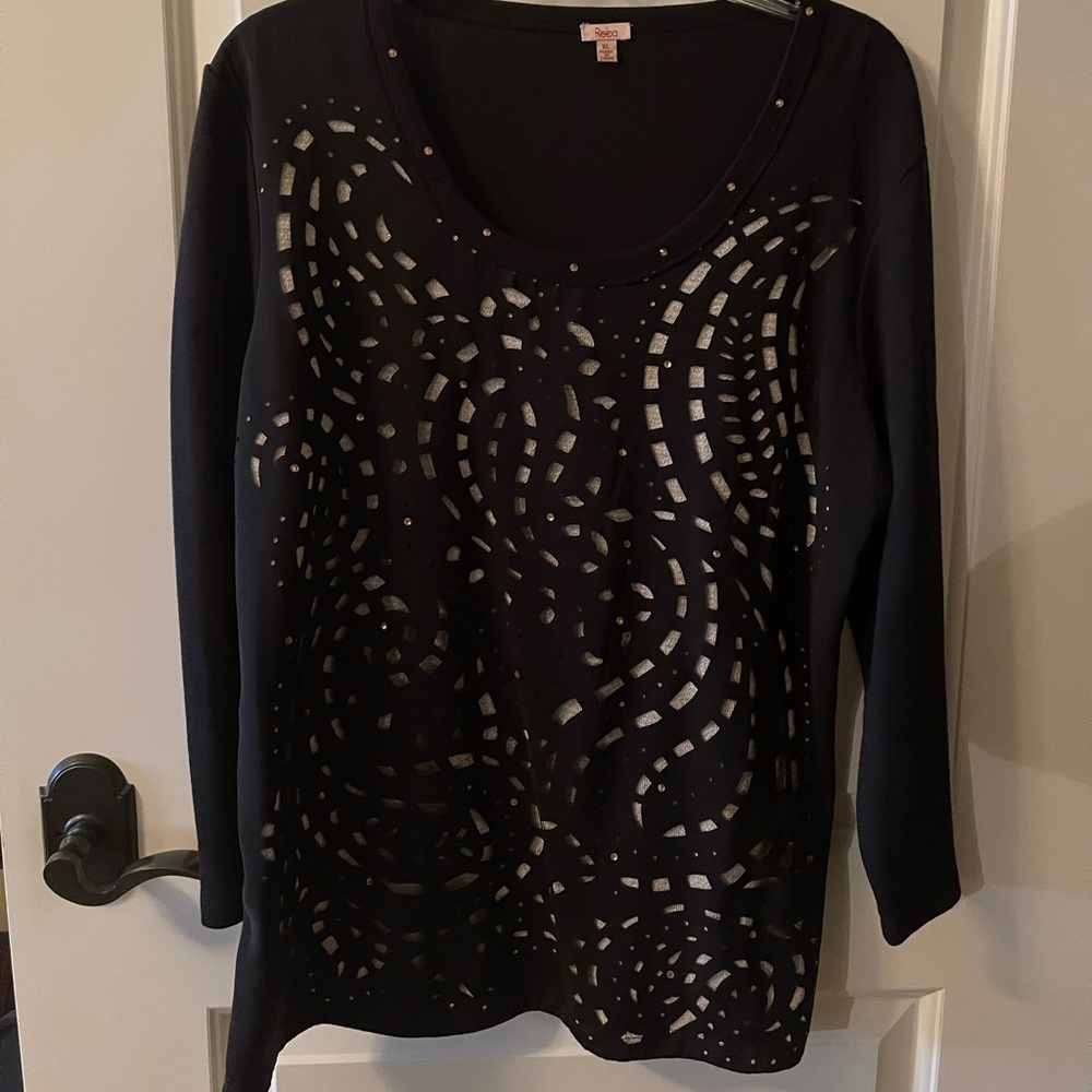 REBA Shirt with Gold Inlay. Size XL. NWOT